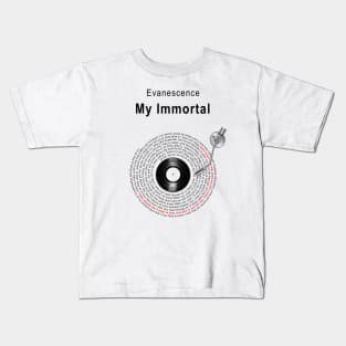 MY IMMORTAL LYRICS ILLUSTRATIONS Kids T-Shirt